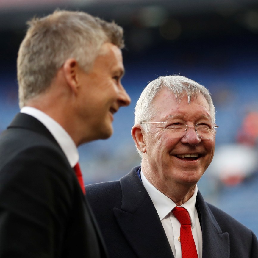 Solskjaer & Ferguson (©Carl Recine/Gallo Images)